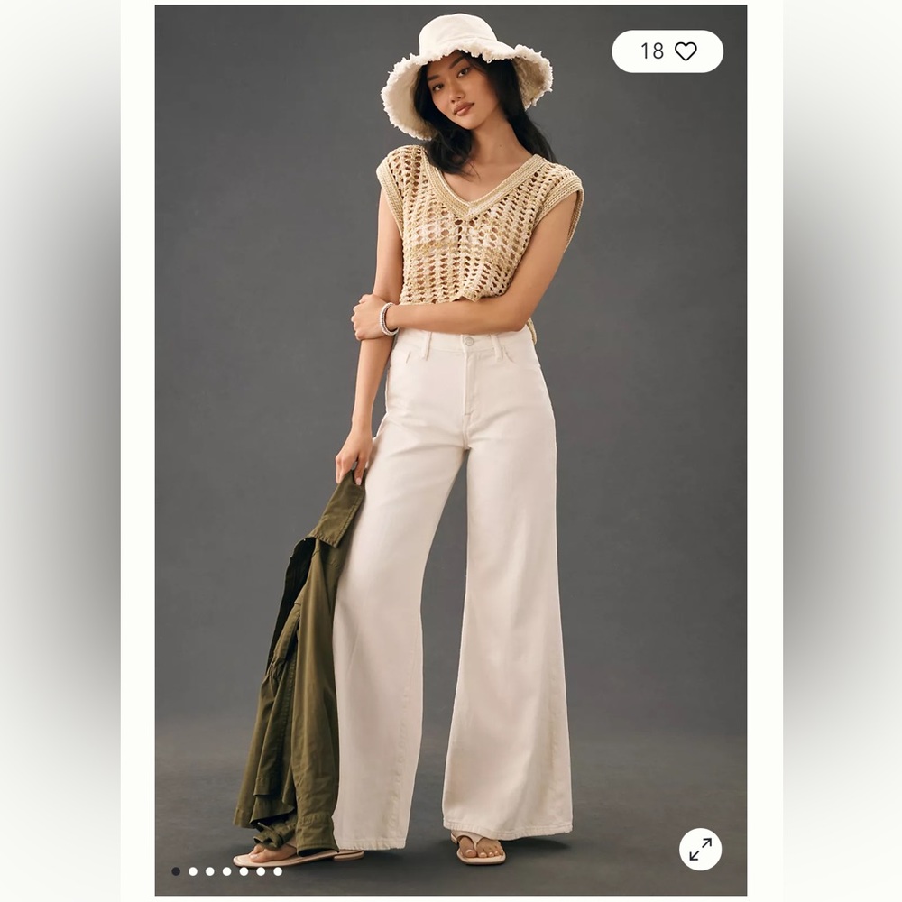 FRAME Le Palazo Jeans Vintage White 25 NWT